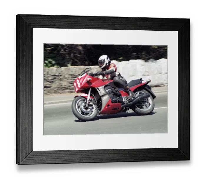 Framed Print : Sam McClements (Kawasaki) 1984 Production TT
