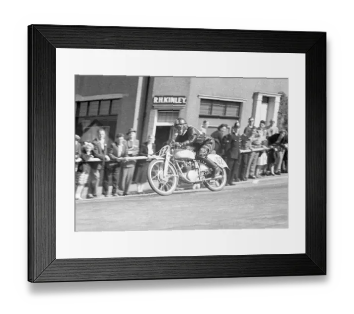 Framed Print : Cromie McCandless (Mondial) 1951 Ultra Lightweight TT Framed Print : Cromie McCandless (Mondial) 1951 Ultra Lightweight TT
