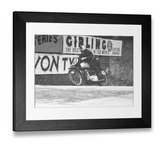 Framed Print : Angus Martin (Triumph) 1953 Senior Clubman TT Framed Print : Angus Martin (Triumph) 1953 Senior Clubman TT