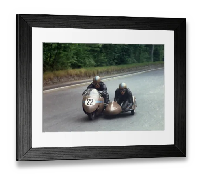 Framed Print : Brian McAnelly & P Horsfield (BMS) 1965 Sidecar TT Framed Print : Brian McAnelly & P Horsfield (BMS) 1965 Sidecar TT