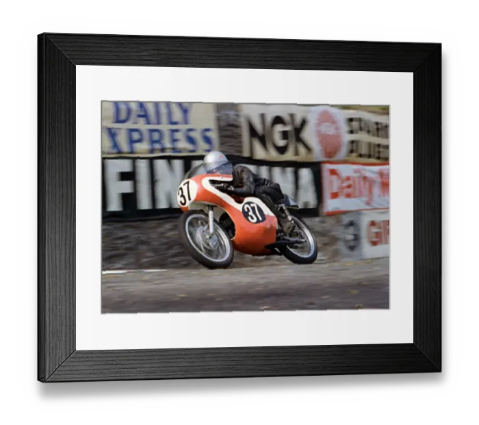 Framed Print : Charlie Mates (Tohatsu) 1966 Ultra Lightweight TT