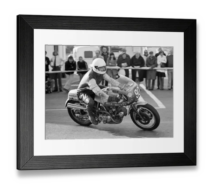 Framed Print : Marcus Ramsay Wigan (Ducati) 1975 Production TT