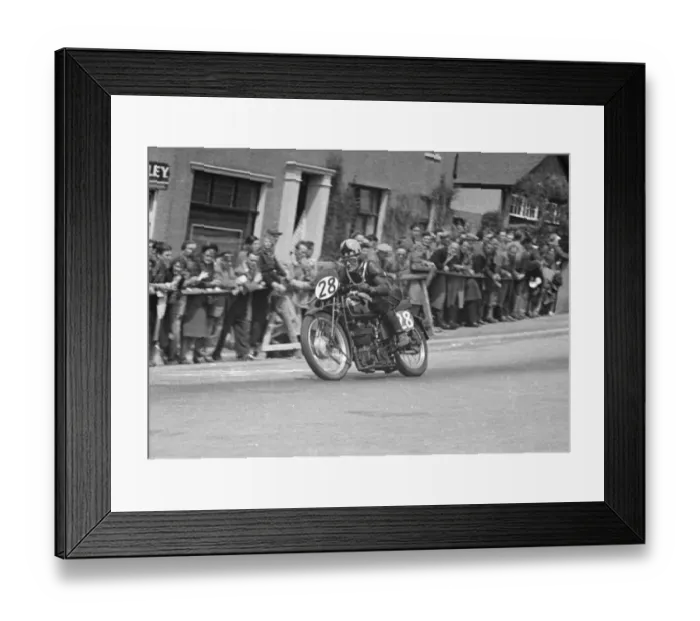 Framed Print : Reg McDonald (Velocette) 1950 Senior TT Framed Print : Reg McDonald (Velocette) 1950 Senior TT