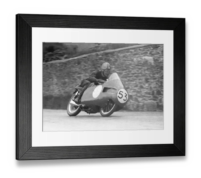 Framed Print : Noel McCutcheon (AJS) 1957 Junior TT Framed Print : Noel McCutcheon (AJS) 1957 Junior TT
