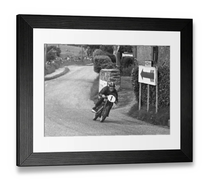 Framed Print : Ronnie McCutcheon (Velocette) 1954 Lightweight TT