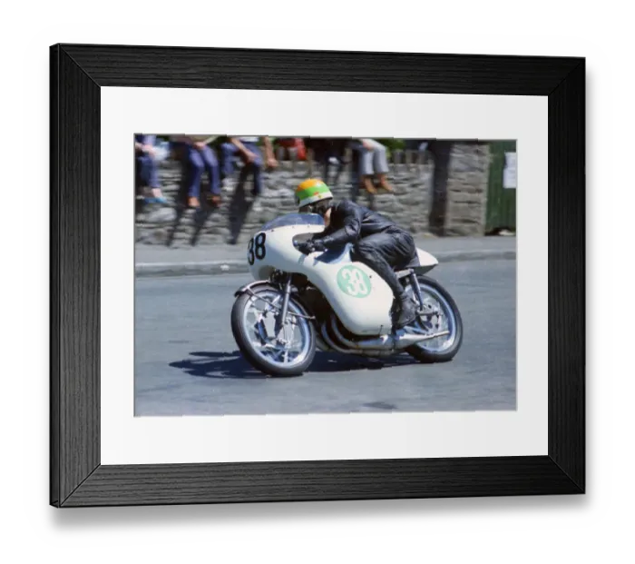 Framed Print : Tony McGurk (Yamaha) 1968 Lightweight TT Framed Print : Tony McGurk (Yamaha) 1968 Lightweight TT