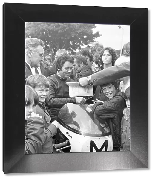 Geoff Duke (Gilera) 1973 Manx Grand Prix Parade Lap