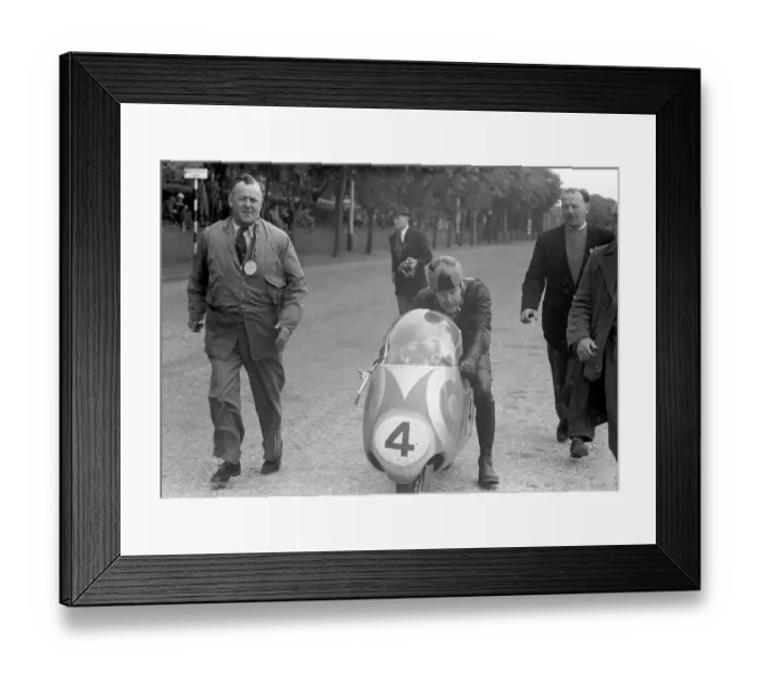 Framed Print : Sammy Miller (Mondial) 1957 Lightweight TT