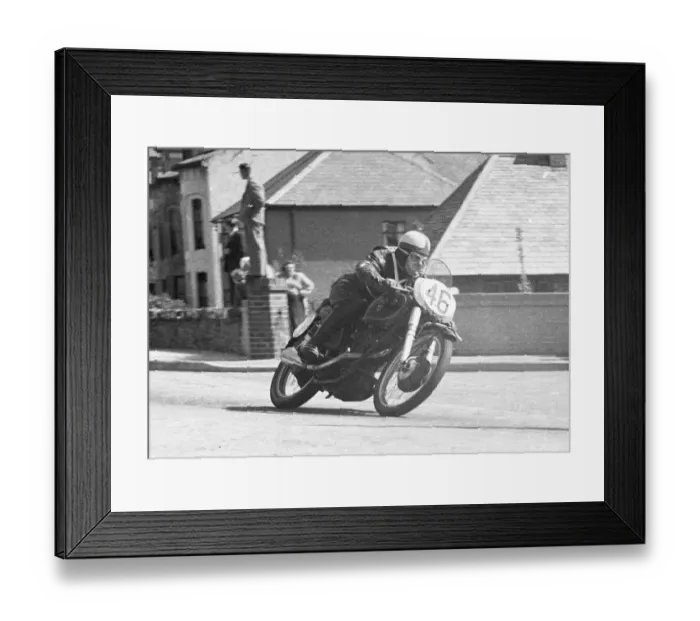 Framed Print : Stan Miller (AJS) 1952 Junior TT Framed Print : Stan Miller (AJS) 1952 Junior TT