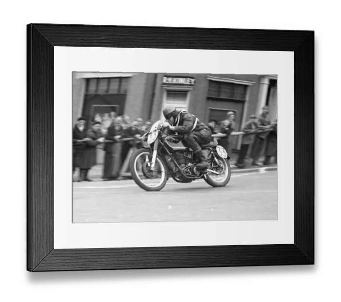 Framed Print : Donald Tynan (AJS) 1951 Junior Manx Grand Prix Framed Print : Donald Tynan (AJS) 1951 Junior Manx Grand Prix
