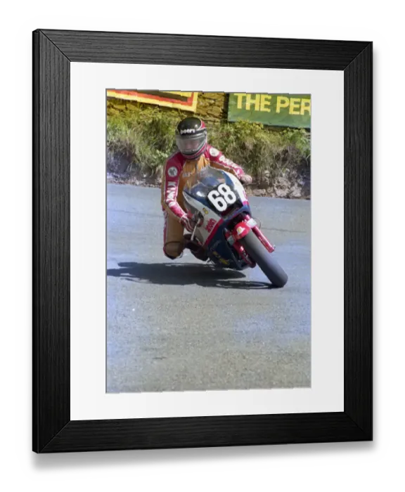 Framed Print : Eddie Roberts (Ducati) 1987 Formula Two TT