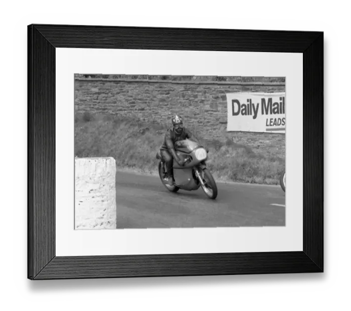 Framed Print : Tony Mercier (AJS) 1968 Junior Manx Grand Prix