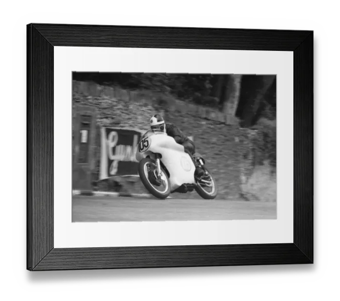 Framed Print : Mick Miller (AJS) 1962 Junior Manx Grand Prix Framed Print : Mick Miller (AJS) 1962 Junior Manx Grand Prix