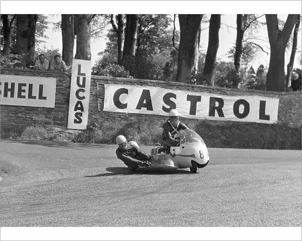 Max Deubel and Barry Dungworth (BMW) 1963 Sidecar TT