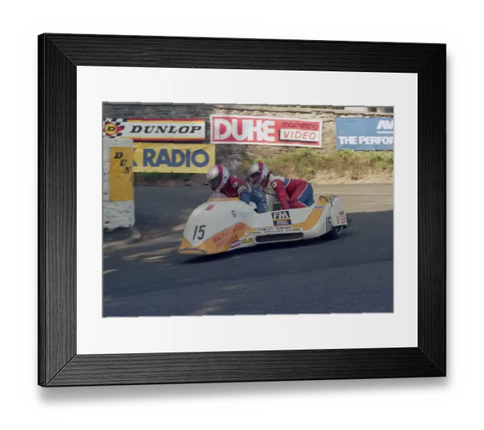 Framed Print : Mick Burcombe & Colin Hardman (Ireson Yamaha) 1987 Sidecar TT Framed Print : Mick Burcombe & Colin Hardman (Ireson Yamaha) 1987 Sidecar TT