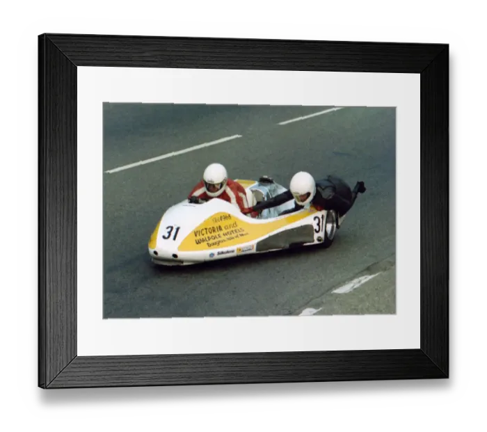 Framed Print : Mick Burcombe & David Grey (Rumble Yamaha) 1982 Sidecar TT Framed Print : Mick Burcombe & David Grey (Rumble Yamaha) 1982 Sidecar TT