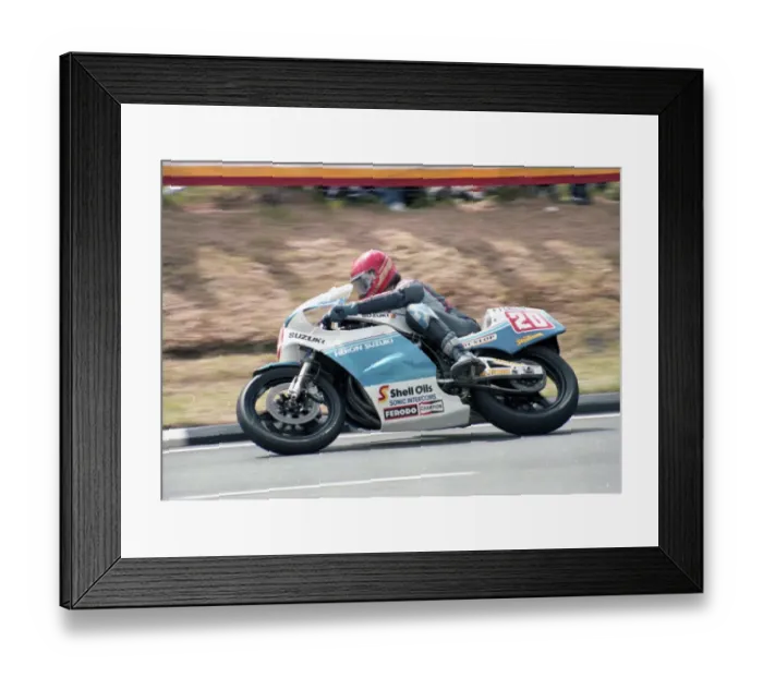 Framed Print : Rob McElnea (Suzuki) 1983 Formula One TT
