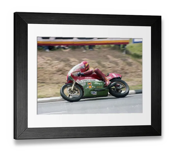Framed Print : Graeme McGregor (Ducati) 1983 Formuls One TT