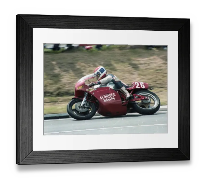 Framed Print : Mick Hunt (P & M Kawasaki) 1983 Formula One TT
