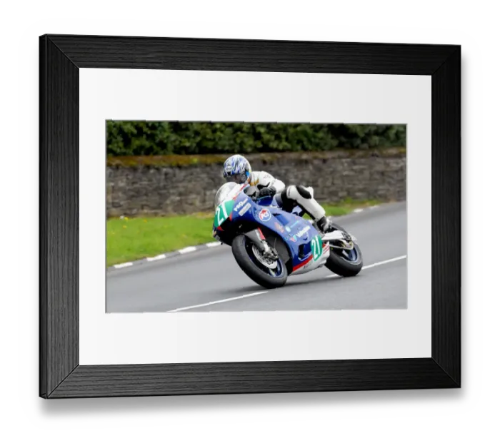 Framed Print : Ross Richards (Kawasaki) 2011 Supertwin Manx Grand Prix Framed Print : Ross Richards (Kawasaki) 2011 Supertwin Manx Grand Prix