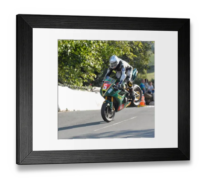 Framed Print : Niklas Pfeiffer (Triumph) 2011 Newcomers Manx Grand Prix