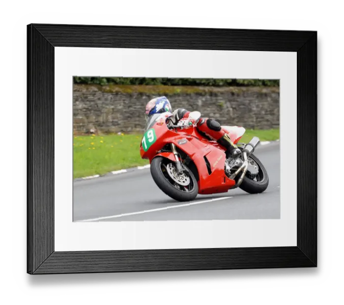 Framed Print : Marek Wieckowski (Honda) 2011 Lightweight Manx Grand Prix