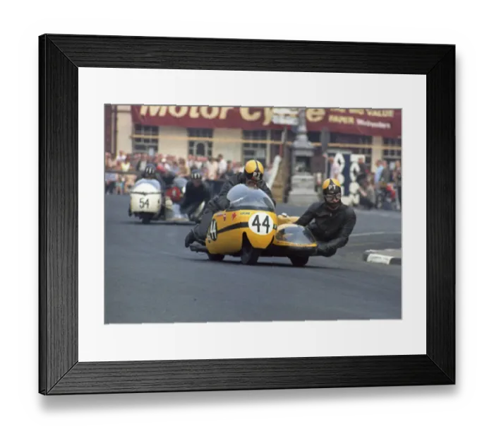 Framed Print : Fred Cornbill & Mike Tinkler (Triumph) 1970 500 Sidecar TT Framed Print : Fred Cornbill & Mike Tinkler (Triumph) 1970 500 Sidecar TT