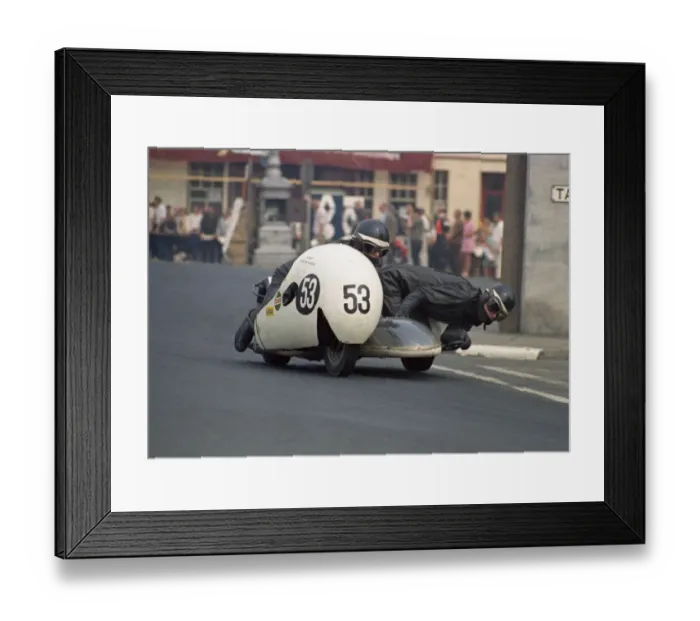 Framed Print : Terry Rudd & J West (R. W. S. Triumph) 1970 500 Sidecar TT