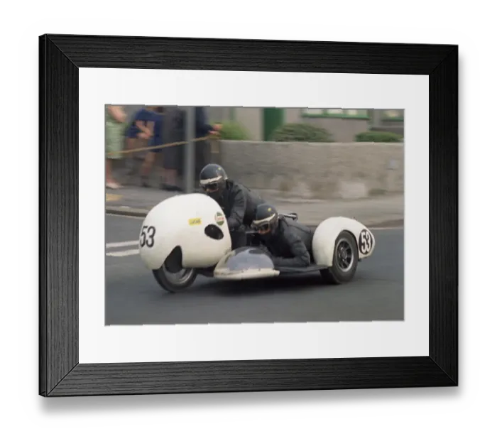 Framed Print : Terry Rudd & J West (R. W. S. Triumph) 1970 500 Sidecar TT Framed Print : Terry Rudd & J West (R. W. S. Triumph) 1970 500 Sidecar TT