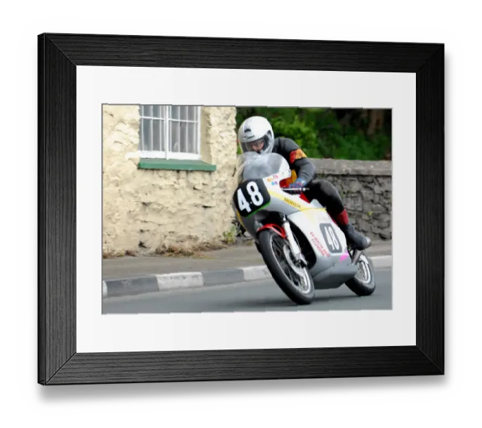 Framed Print : Tony Mason (Honda Drixton) 2011 Senior Classic Manx Grand Prix
