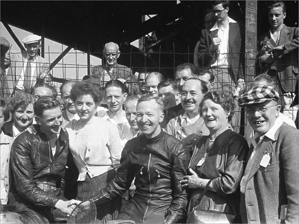 Dennis Christian (Norton) and Frank Fox (Norton) 1953 Junior Manx Grand Prix