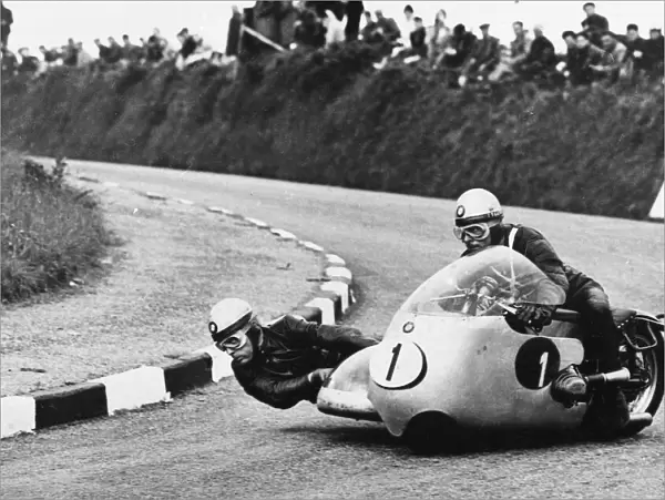 Helmut Fath & Alfred Wohlgemuth (BMW) 1960 Sidecar TT