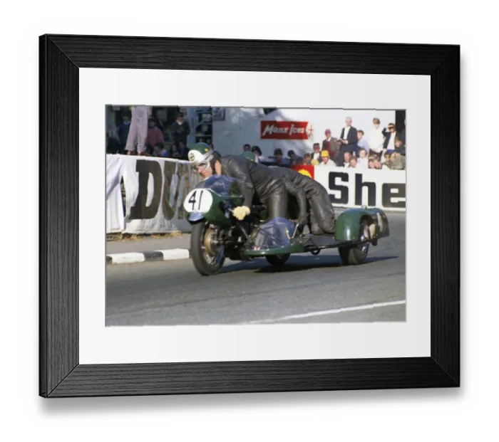 Framed Print : Mick Farrant & J R Bent (Vincent) 1968 500 Sidecar TT Framed Print : Mick Farrant & J R Bent (Vincent) 1968 500 Sidecar TT