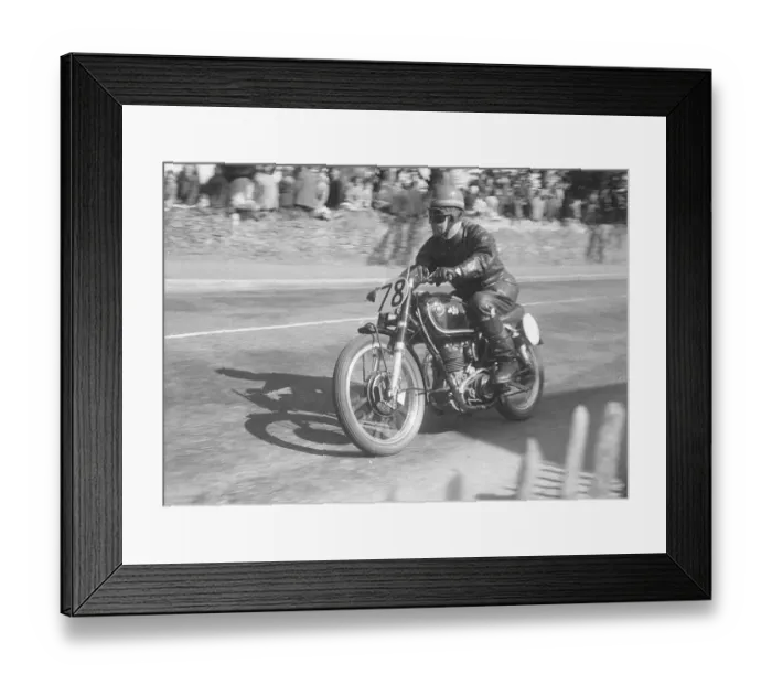 Framed Print : John Fisher (AJS) 1952 Junior TT Framed Print : John Fisher (AJS) 1952 Junior TT