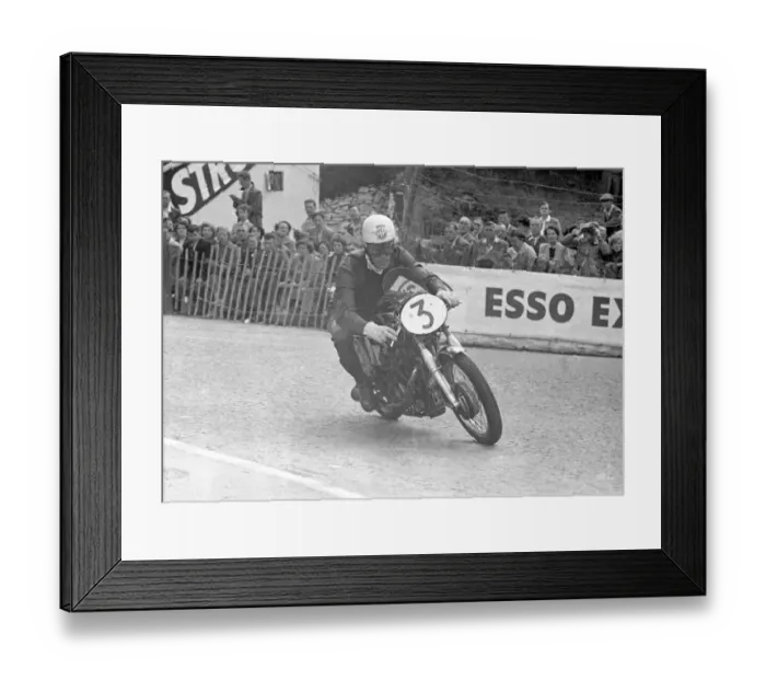 Framed Print : Bill Webster (Velocette) 1953 Lightweight TT Framed Print : Bill Webster (Velocette) 1953 Lightweight TT