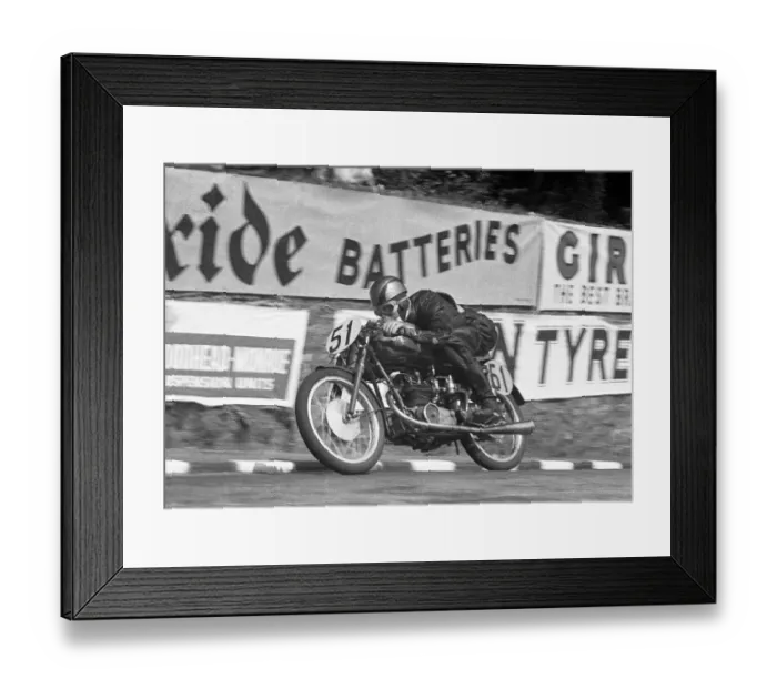 Framed Print : Fron Purslow (MV) 1953 Ultra Lightweight TT Framed Print : Fron Purslow (MV) 1953 Ultra Lightweight TT