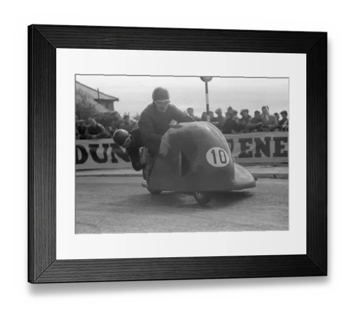 Framed Print : Brian Green and W E Rushmere (Norton) 1957 Sidecar TT Framed Print : Brian Green and W E Rushmere (Norton) 1957 Sidecar TT