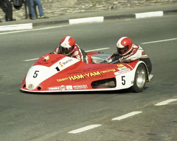 Steve Abbott & Shaun Smith (Ham-Yam) 1984 Sidecar TT