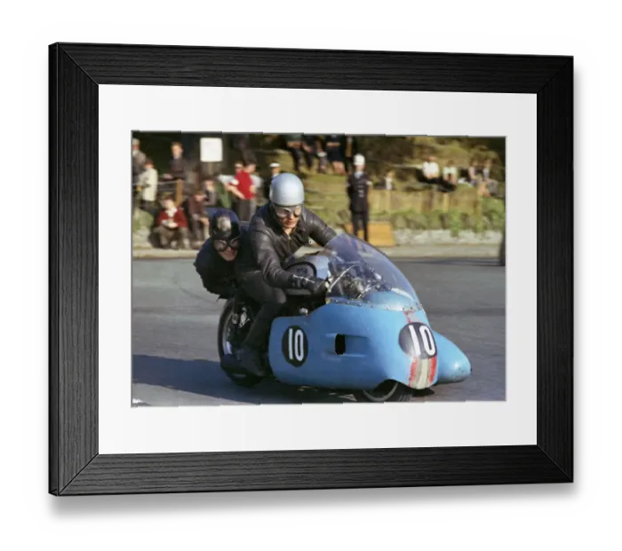Framed Print : Brian Green and Danny Fynn (Norton) 1965 Sidecar TT Framed Print : Brian Green and Danny Fynn (Norton) 1965 Sidecar TT