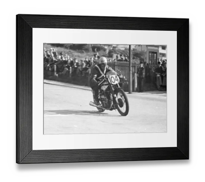 Framed Print : Charles Fisher (Norton) 1949 Junior Manx Grand Prix Framed Print : Charles Fisher (Norton) 1949 Junior Manx Grand Prix