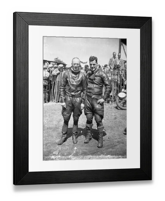 Framed Print : Jack Daniels and Monty Lockwood 1948 Clubman TT Framed Print : Jack Daniels and Monty Lockwood 1948 Clubman TT