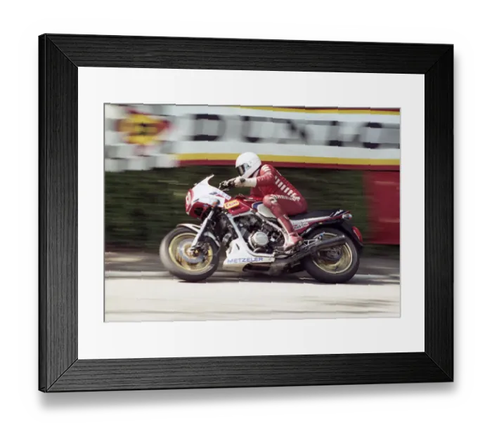 Framed Print : Helmut Dahne (Honda) 1984 Production TT Framed Print : Helmut Dahne (Honda) 1984 Production TT