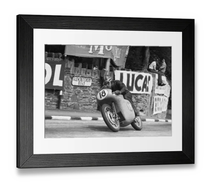 Framed Print : Dickie Dale (Guzzi V-8) 1957 Senior TT Framed Print : Dickie Dale (Guzzi V-8) 1957 Senior TT