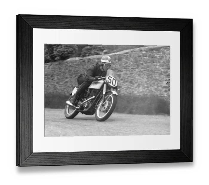 Framed Print : Peter Davey (BSA) 1957 Junior TT Framed Print : Peter Davey (BSA) 1957 Junior TT