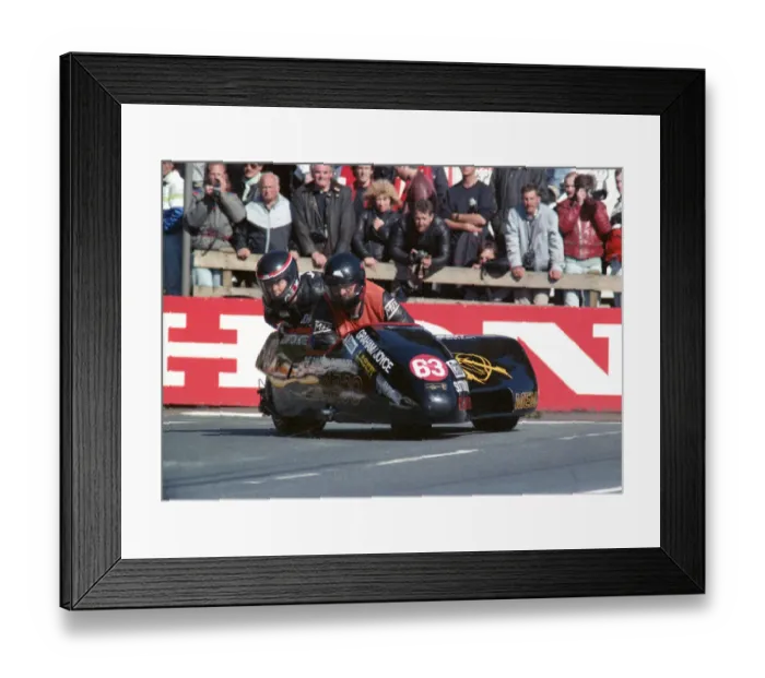 Framed Print : Martin Vollebregt & Karin Barbier (Yamaha) 1990 Sidecar TT Framed Print : Martin Vollebregt & Karin Barbier (Yamaha) 1990 Sidecar TT