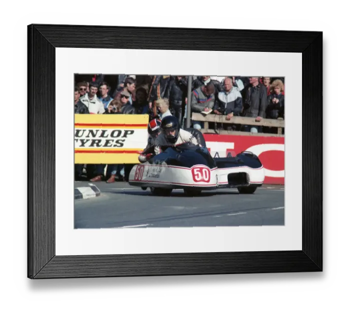 Framed Print : Bob Mills & Alison Goodwin (Yamaha) 1990 Sidecar TT Framed Print : Bob Mills & Alison Goodwin (Yamaha) 1990 Sidecar TT