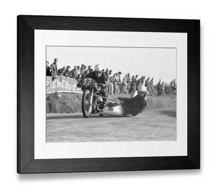 Framed Print : Freddie Garrington & I Paskin (Norton) 1954 Sidecar TT Framed Print : Freddie Garrington & I Paskin (Norton) 1954 Sidecar TT