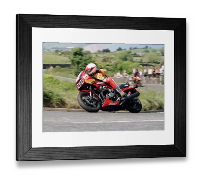 Framed Print : Dave Dean (Honda) 1984 Production TT