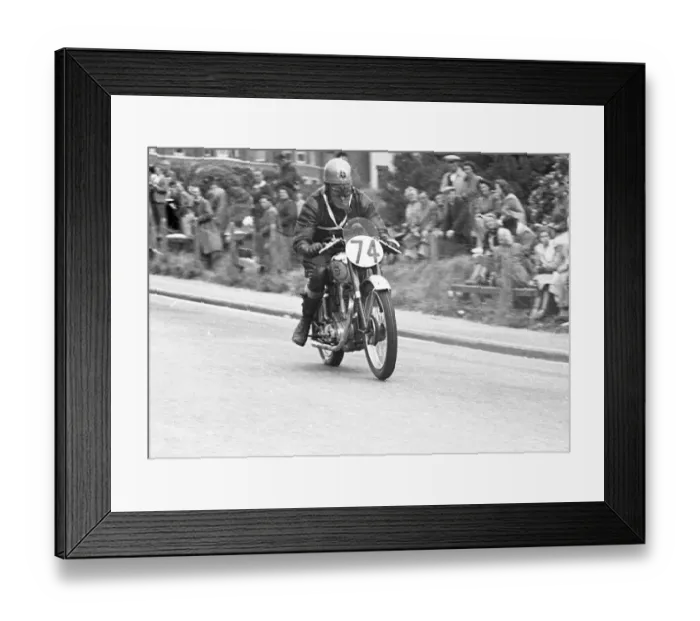 Framed Print : Dave Davis (BSA) 1950 Junior Clubman TT