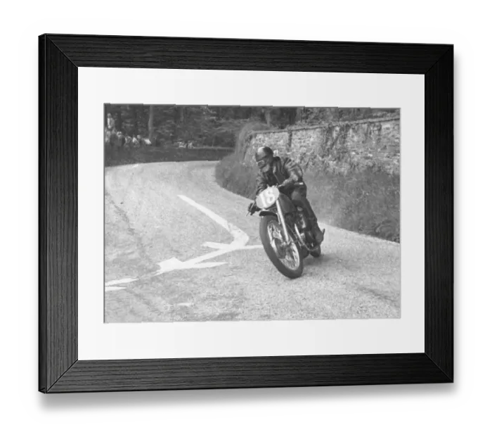 Framed Print : Ronnie Mead (Excelsior) 1947 Lightweight TT practice Framed Print : Ronnie Mead (Excelsior) 1947 Lightweight TT practice
